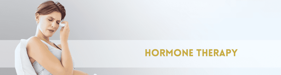 Banner promoting hormone therapy treatments at an aesthetic clinic in Malaysia